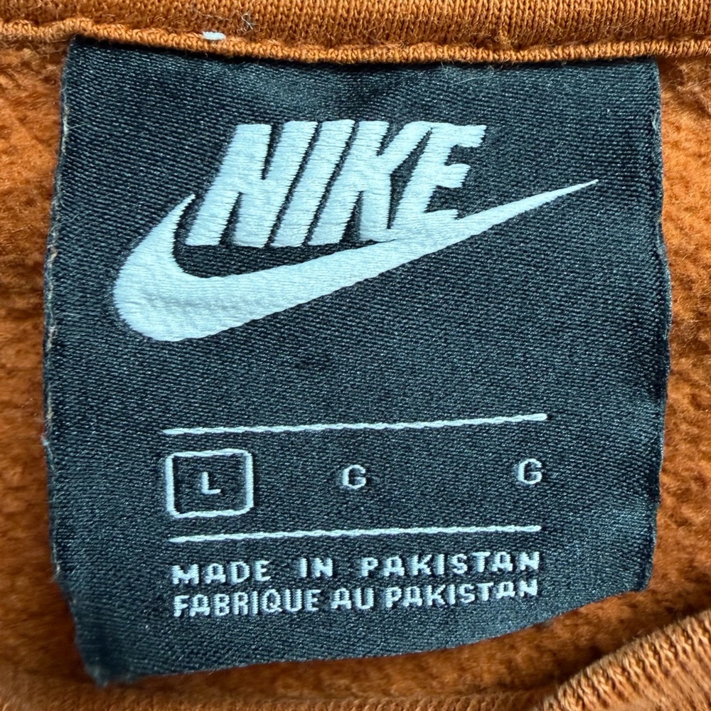 Nike Essential Cropped Crewneck Sweatshirt Burnt Orange Size Large - Picture 6 of 9
